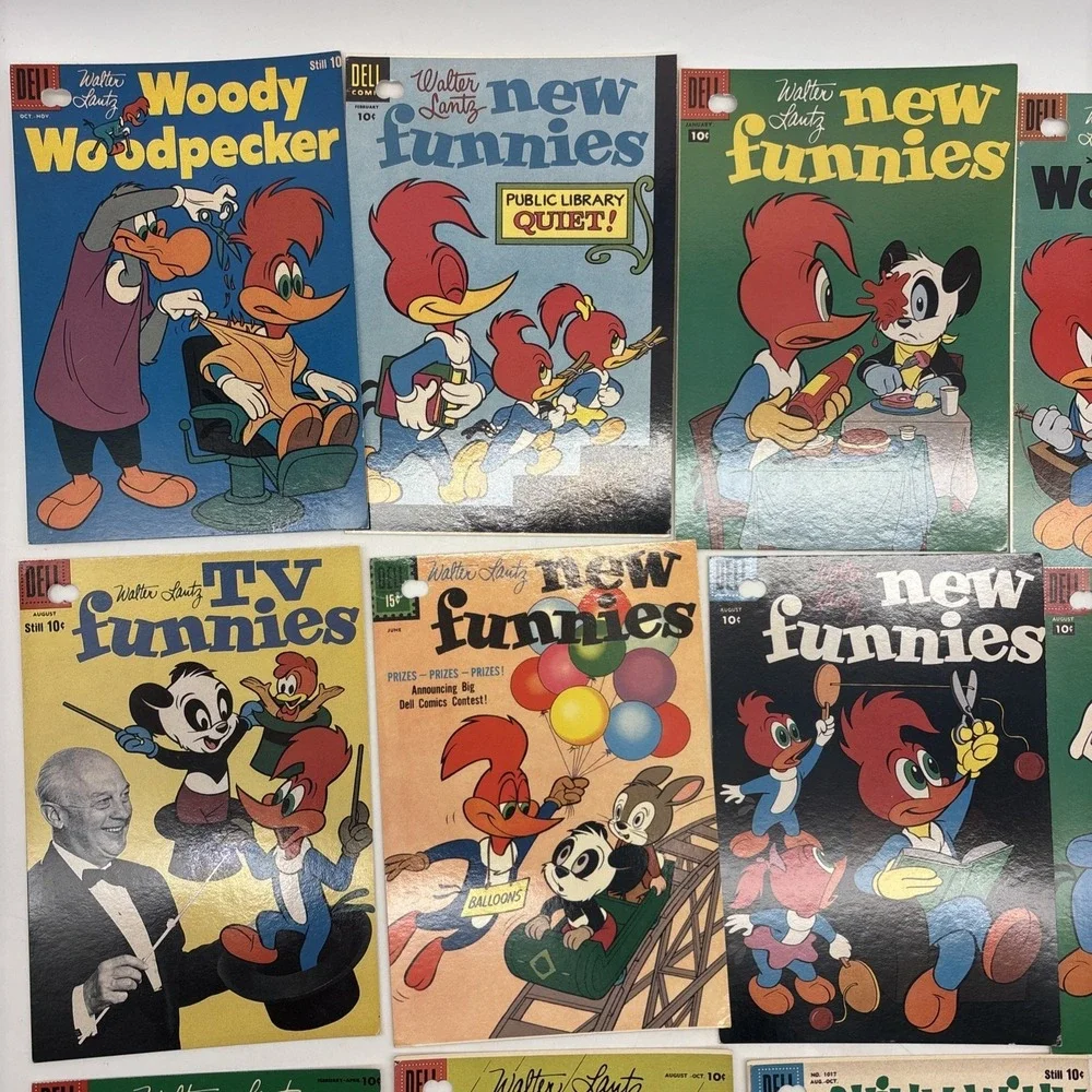 vintage postcard Walter Lantz Woody woodpecker, Chilly Willy, Andy Panda New X15
